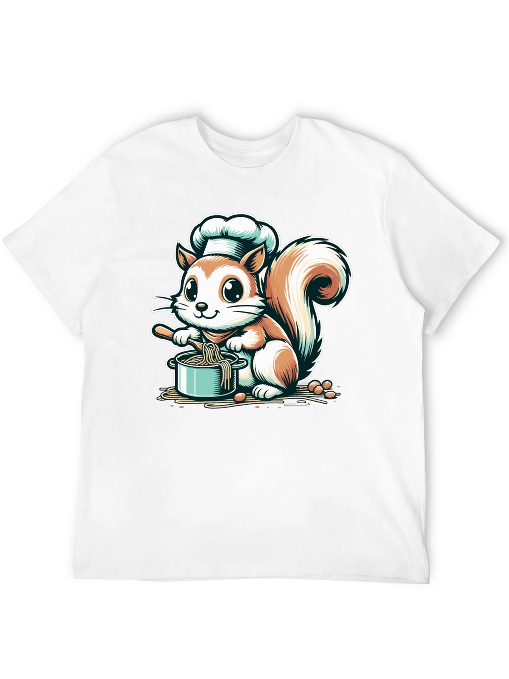 Chef Squirrel Graphic Tee - Cute Cooking T-Shirt