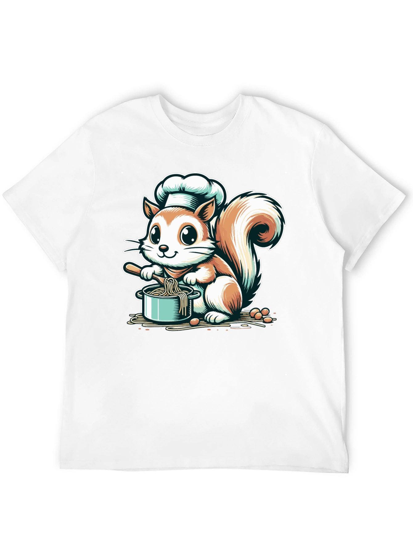 Chef Squirrel Graphic Tee - Cute Cooking T-Shirt