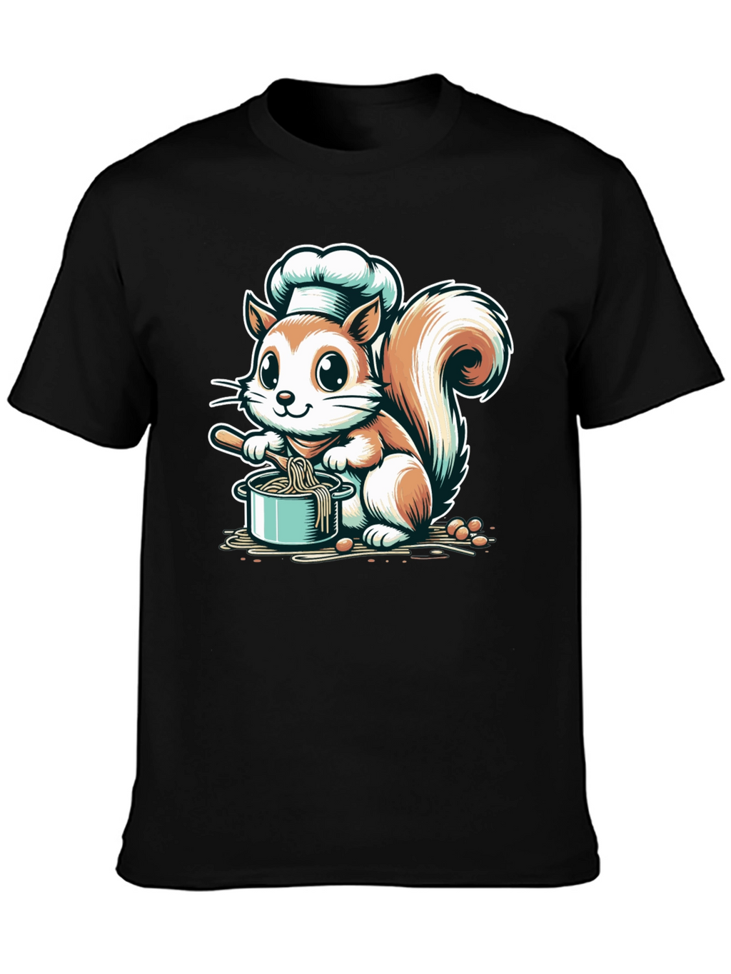 Chef Squirrel Graphic Tee - Cute Cooking T-Shirt