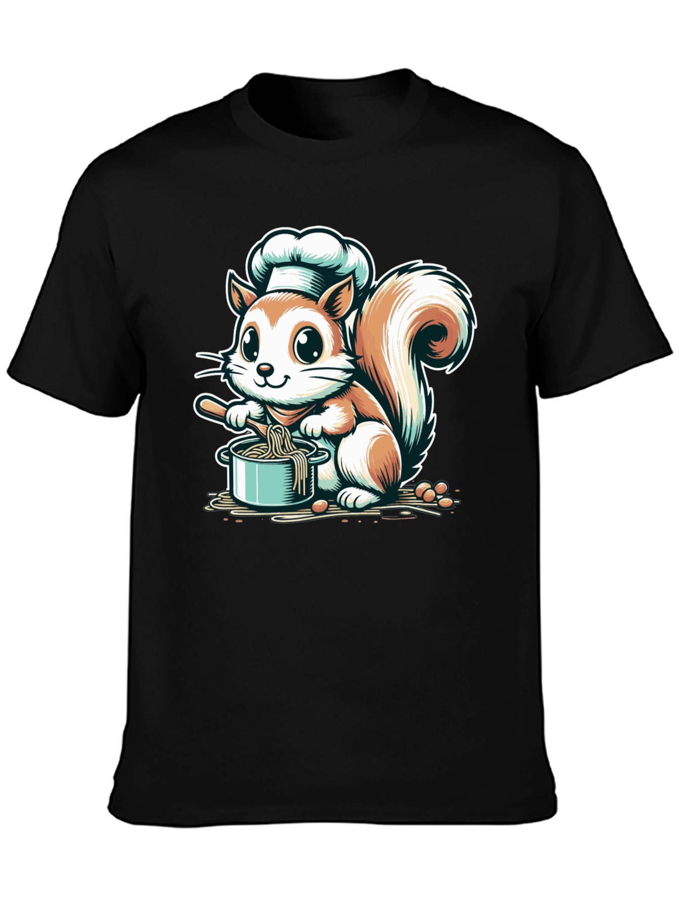 Chef Squirrel Graphic Tee - Cute Cooking T-Shirt