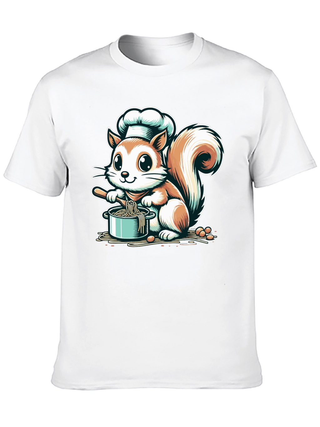 Chef Squirrel Graphic Tee - Cute Cooking T-Shirt
