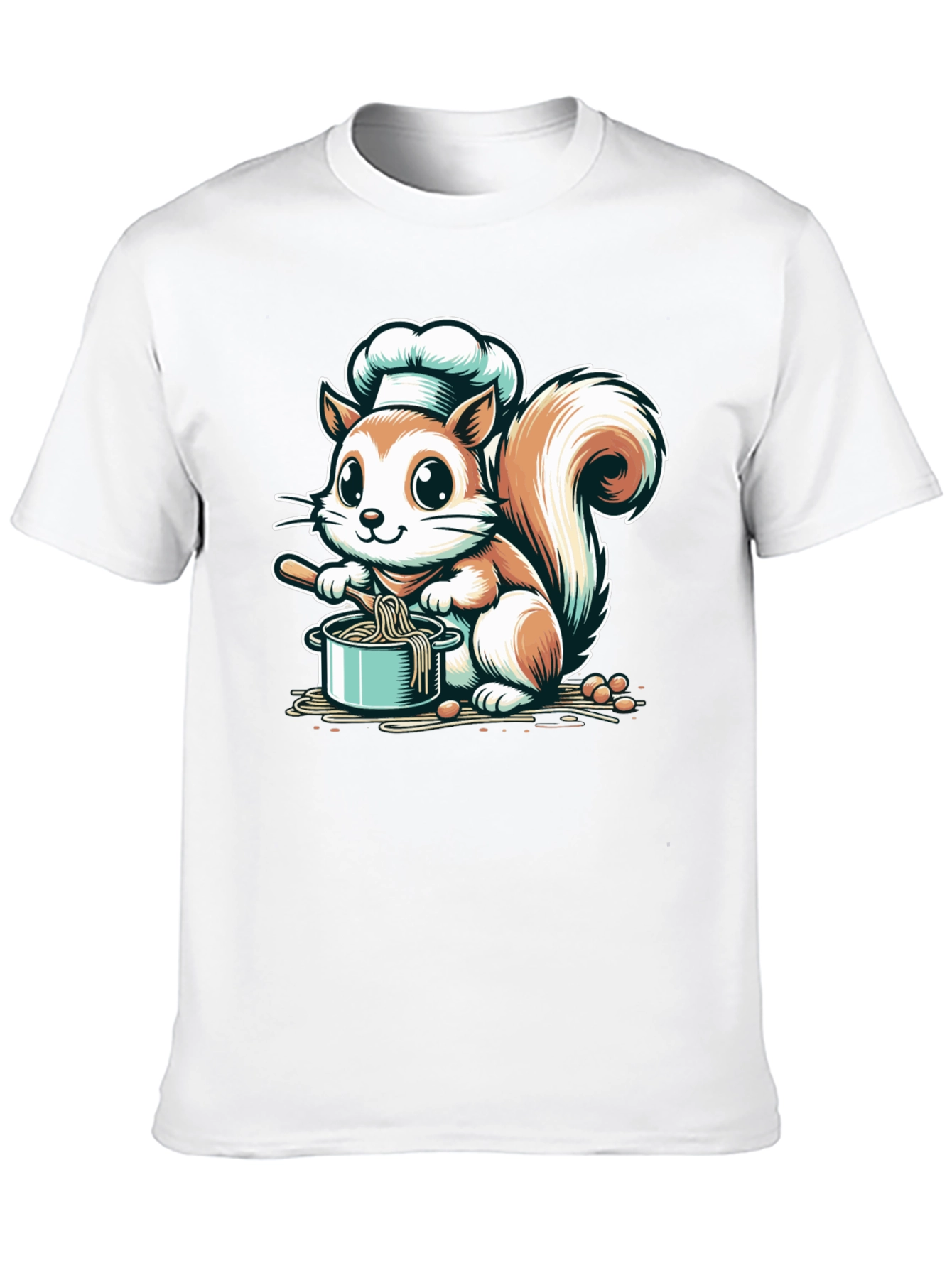 Chef Squirrel Graphic Tee - Cute Cooking T-Shirt