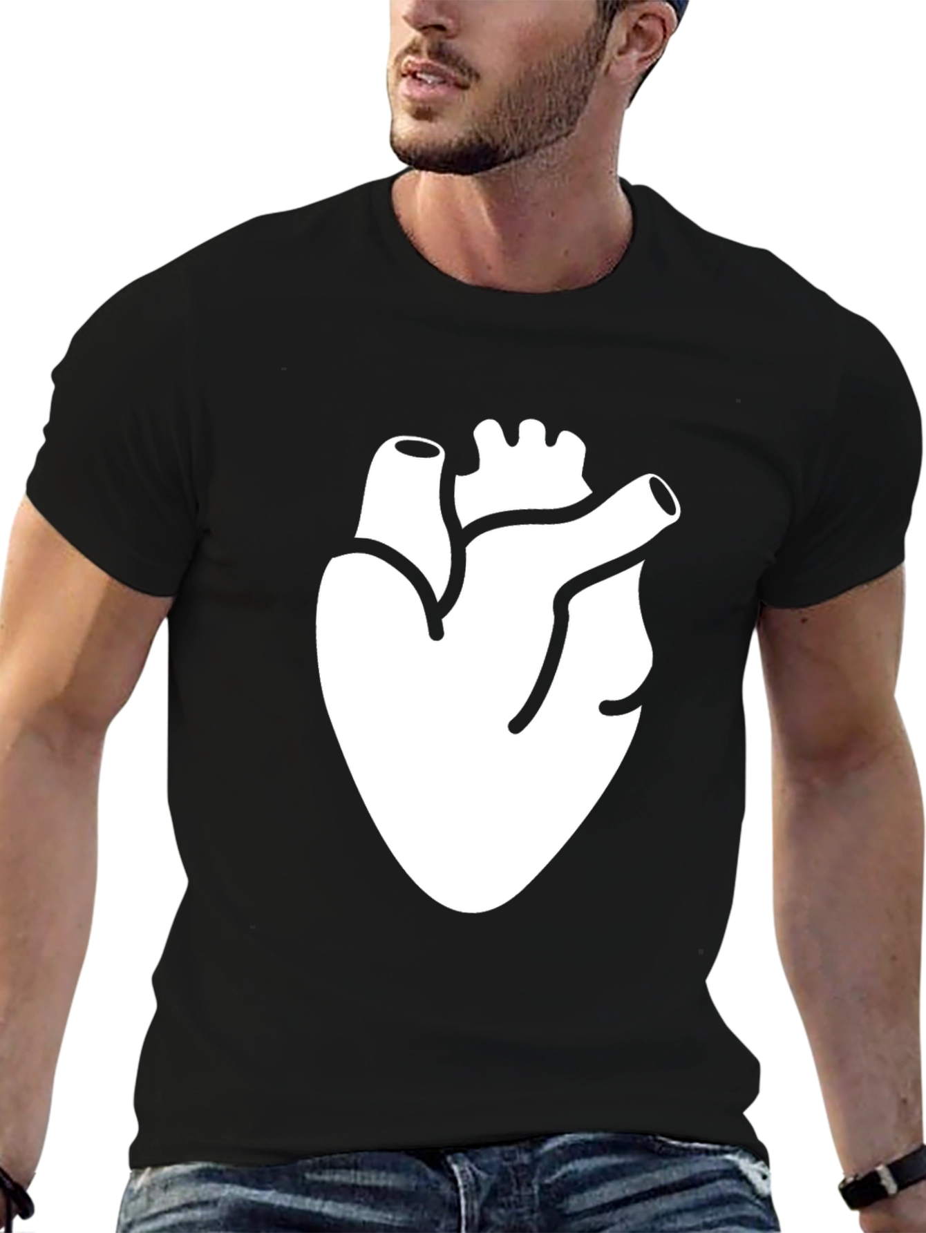 Anatomical Heart T-Shirt - Black