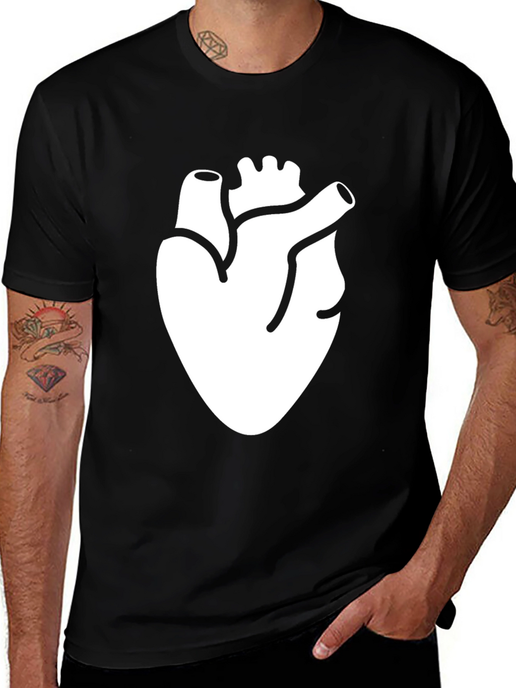 Anatomical Heart T-Shirt - Black