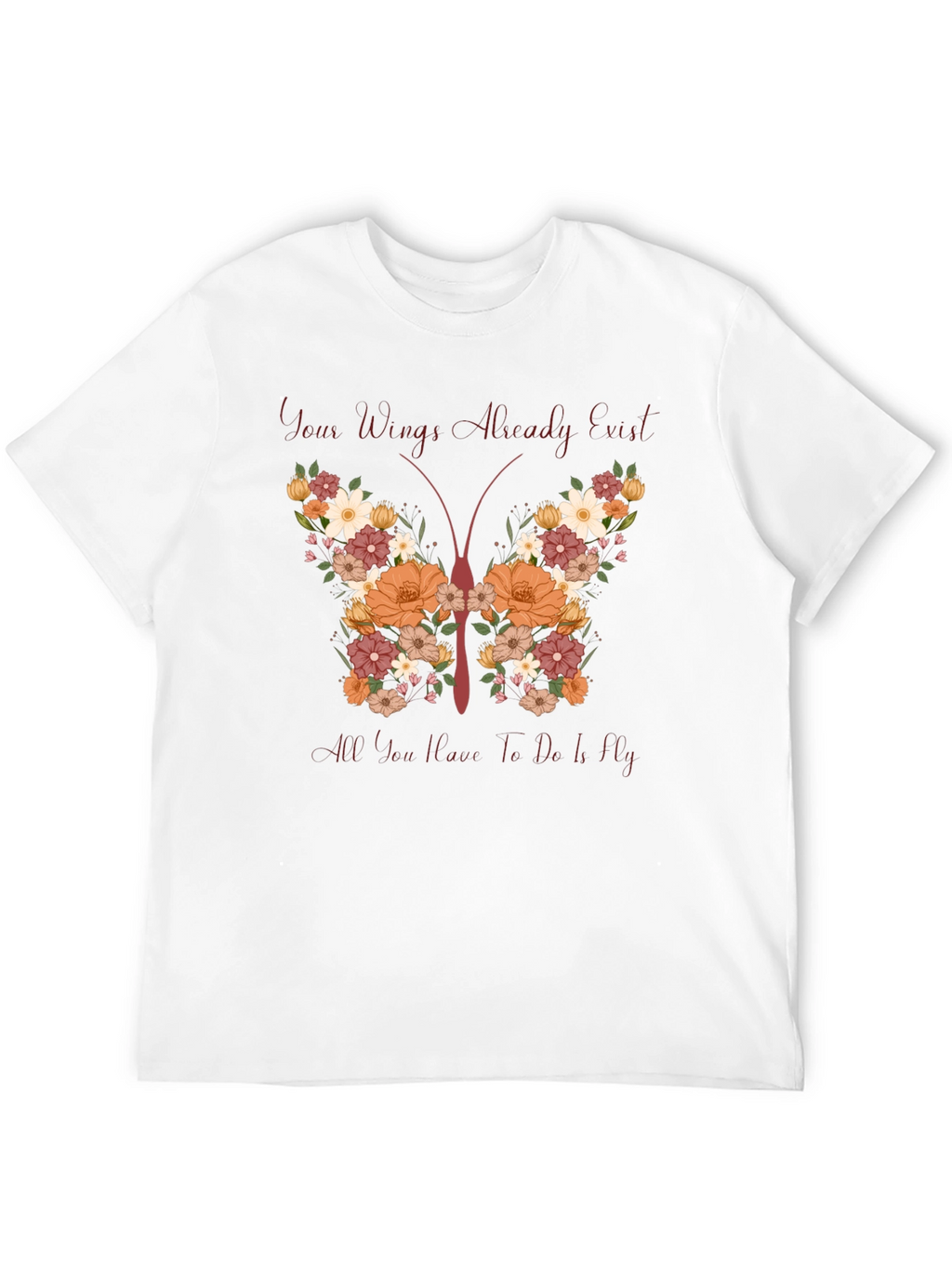 Floral Butterfly Wings T-Shirt