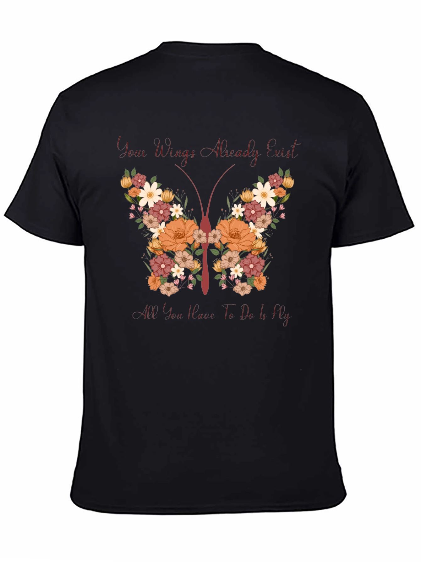 Floral Butterfly Wings T-Shirt