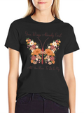 Floral Butterfly Wings T-Shirt