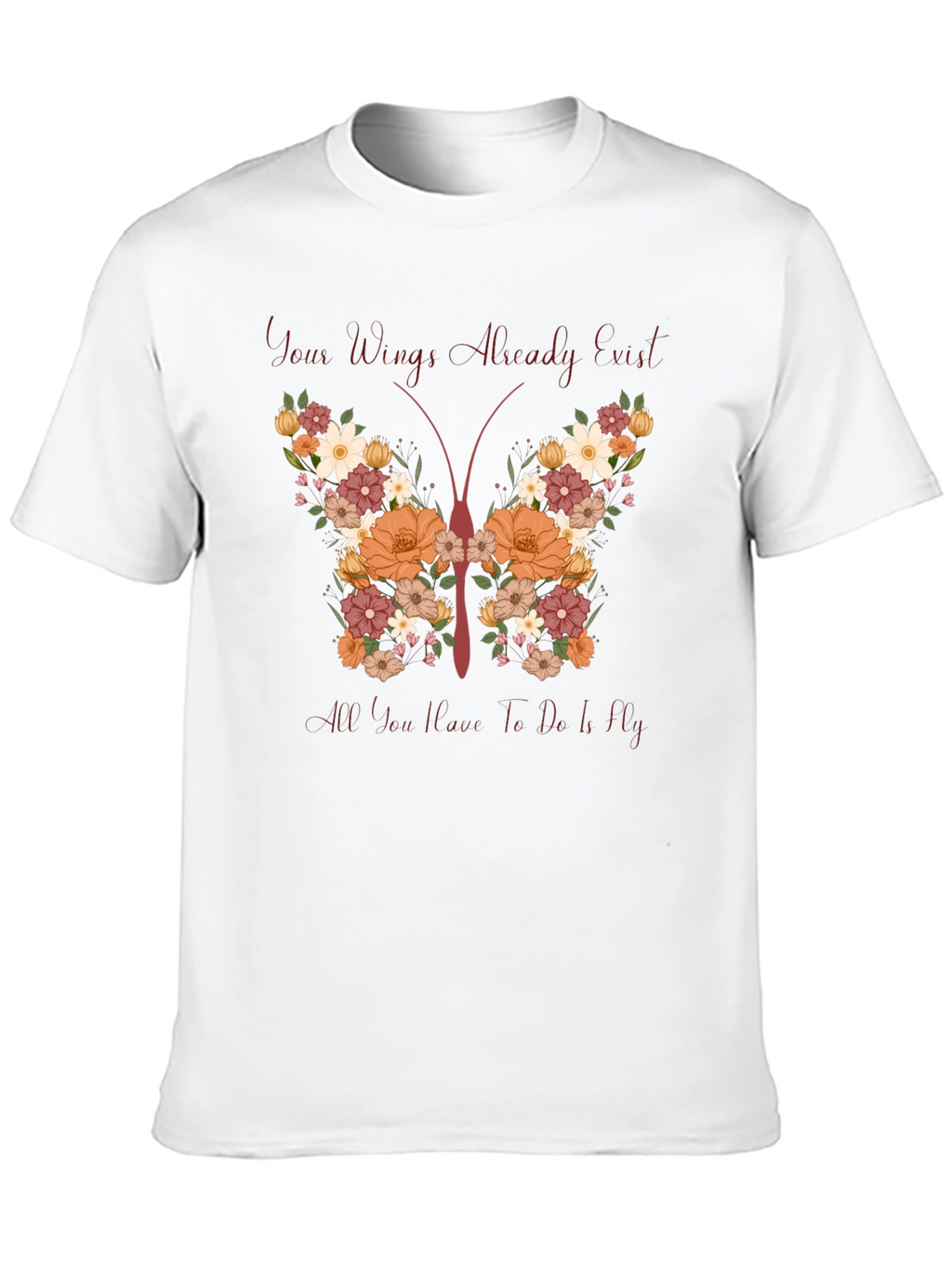 Floral Butterfly Wings T-Shirt