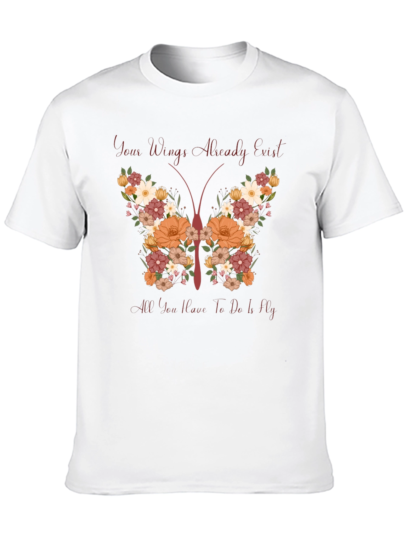 Floral Butterfly Wings T-Shirt