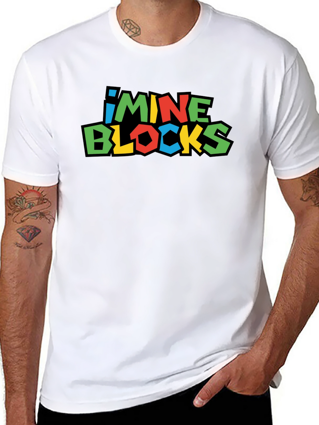 I Mine Blocks Black T-Shirt