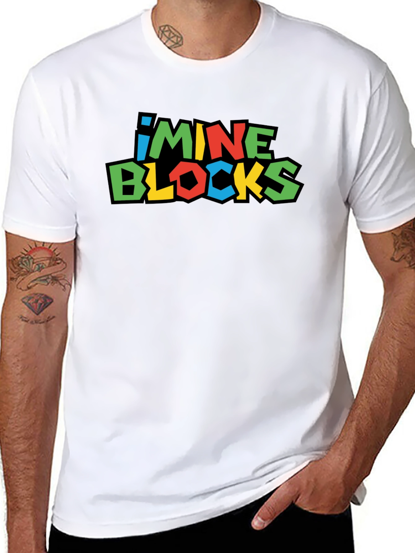 I Mine Blocks Black T-Shirt