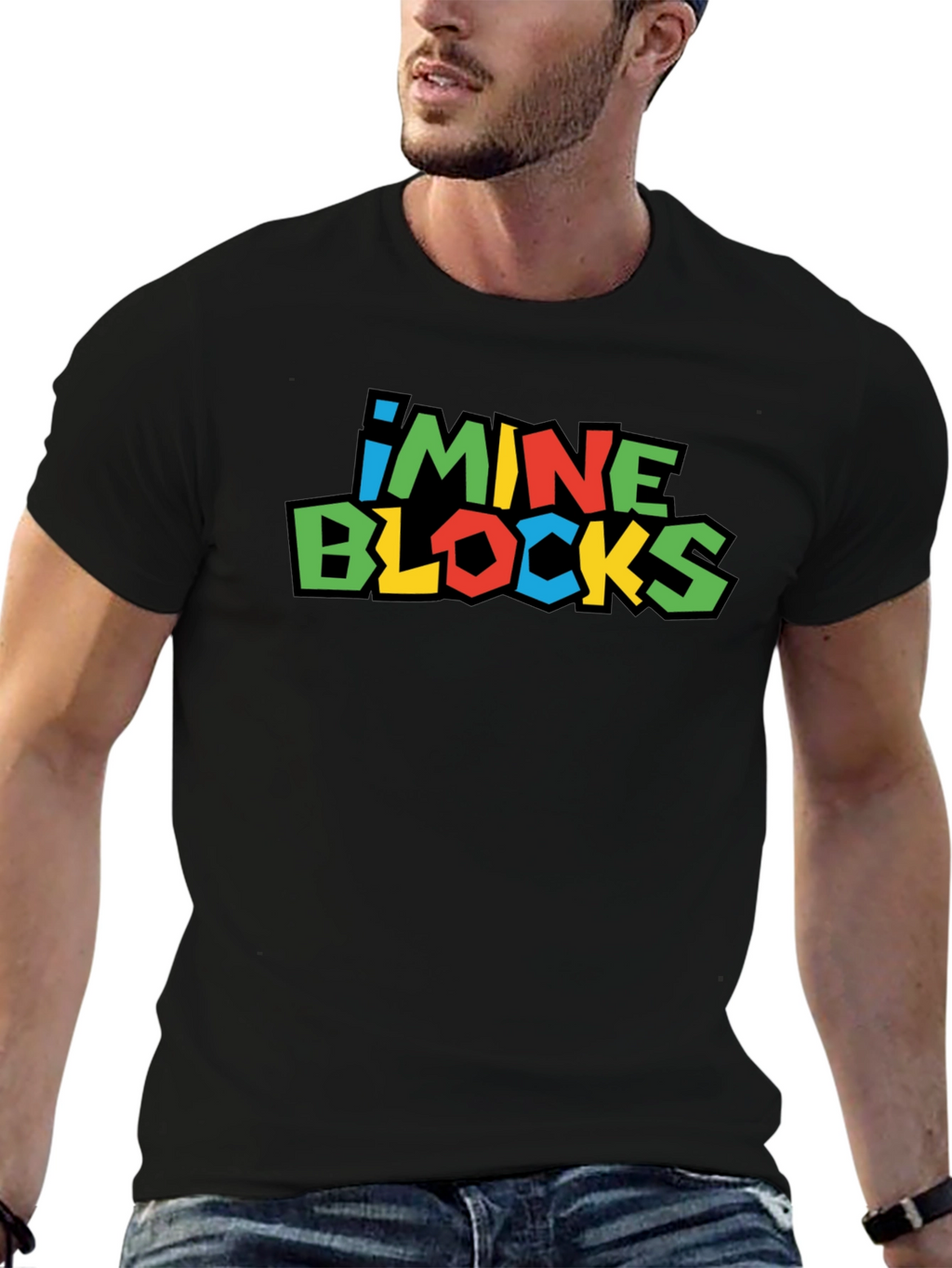 I Mine Blocks Black T-Shirt
