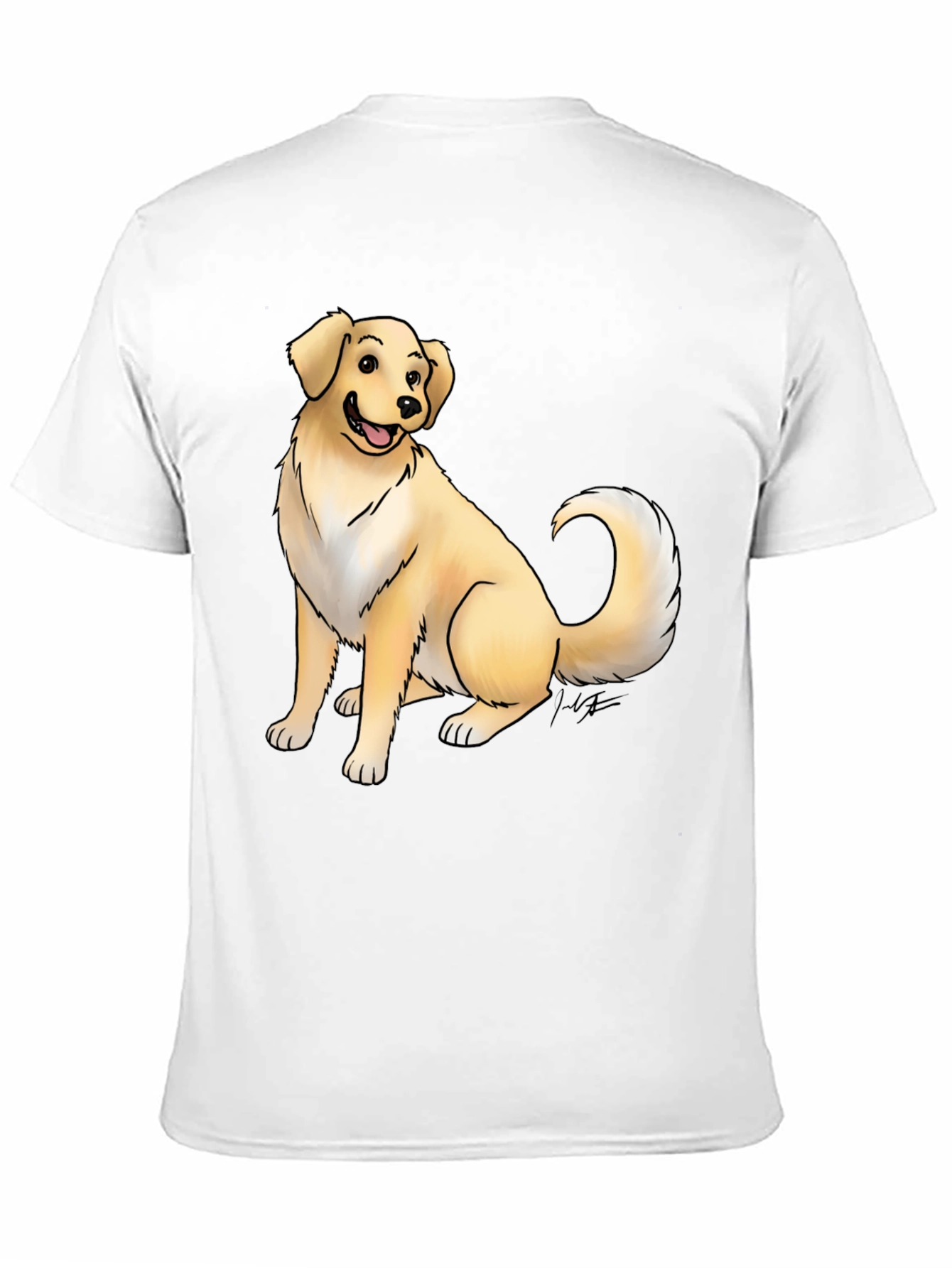 Dog Graphic Tee - Black Cotton T-Shirt