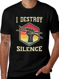 I Destroy Silence Drummer T-Shirt - Music Lover Tee