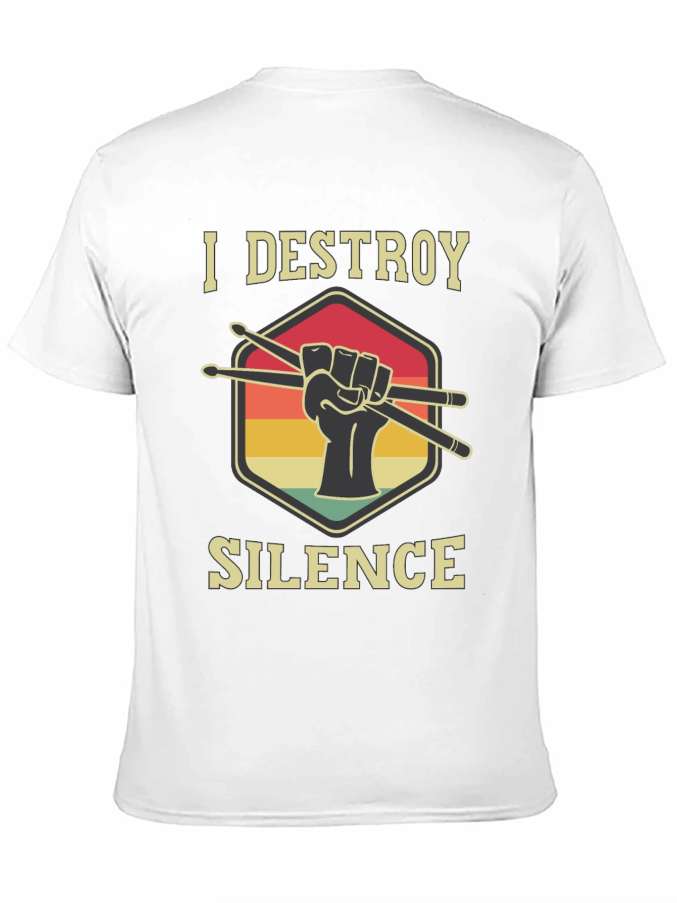 I Destroy Silence Drummer T-Shirt - Music Lover Tee