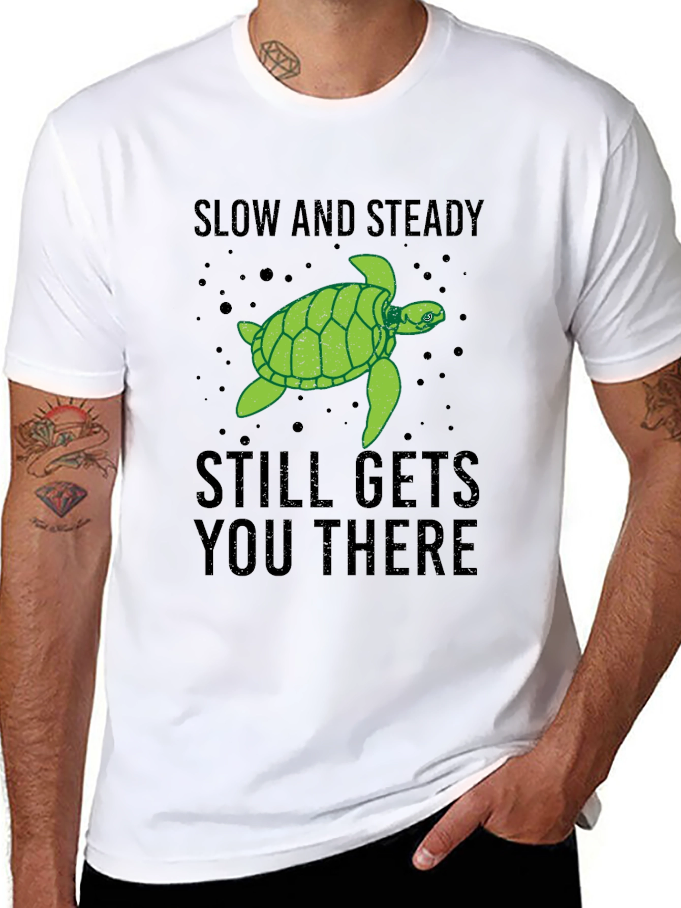 Slow & Steady Turtle Graphic T-Shirt