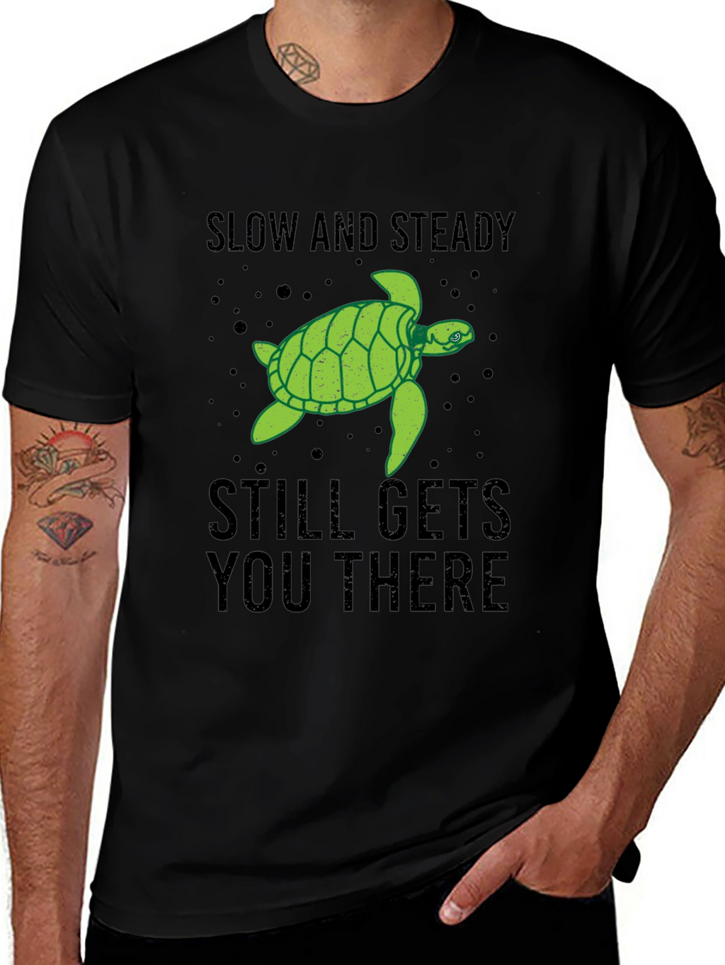 Slow & Steady Turtle Graphic T-Shirt