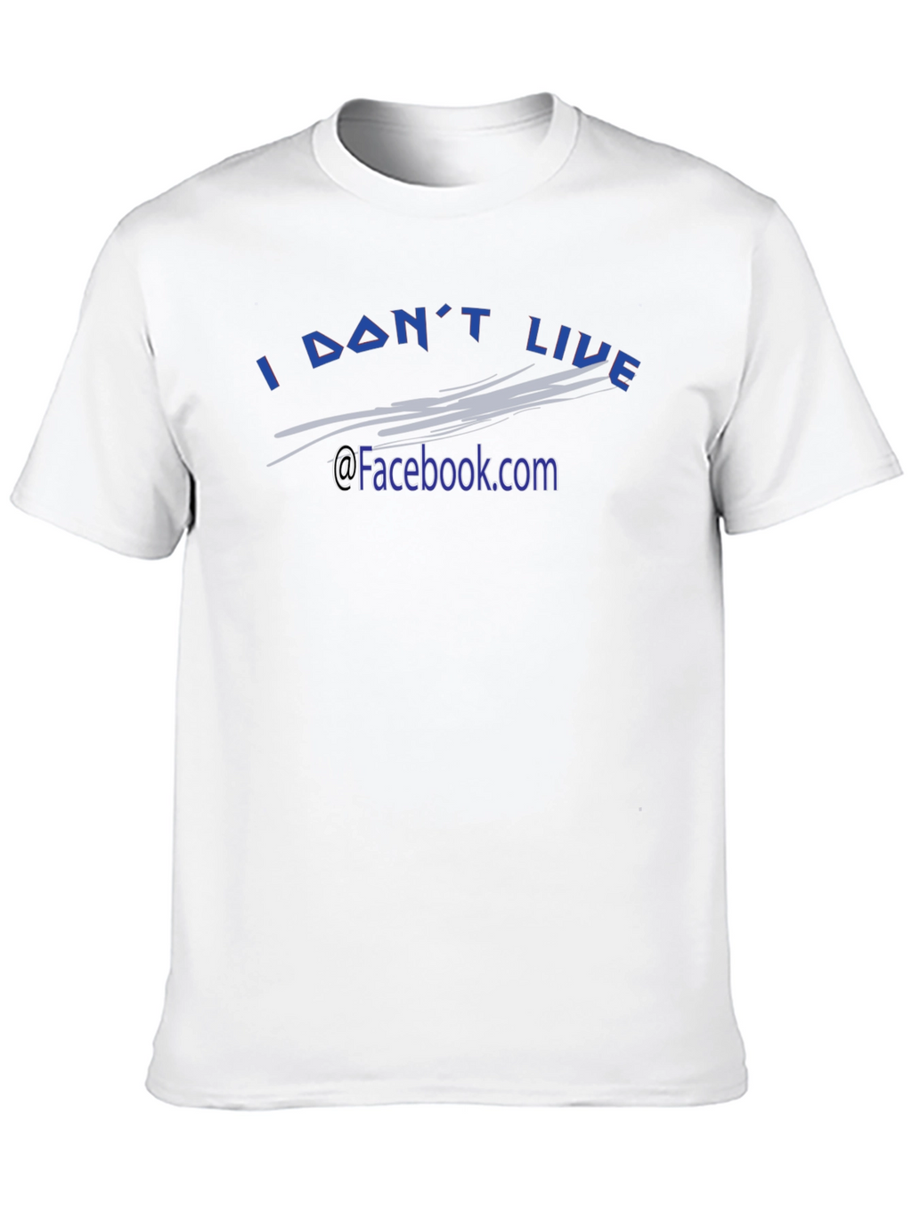 I Dont Live @Facebook.com Black Tee