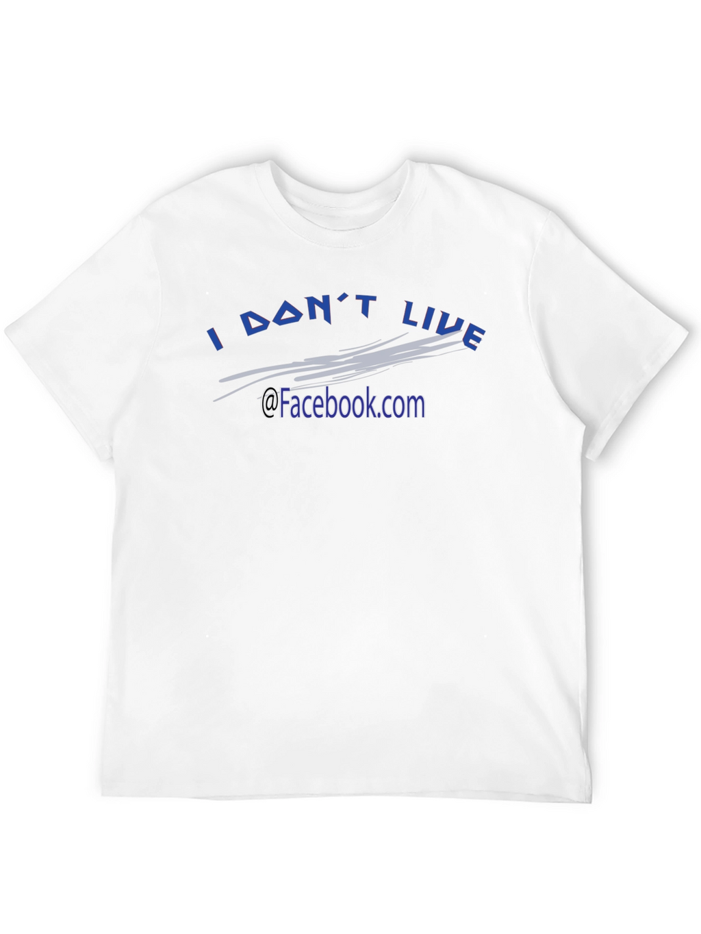 I Dont Live @Facebook.com Black Tee
