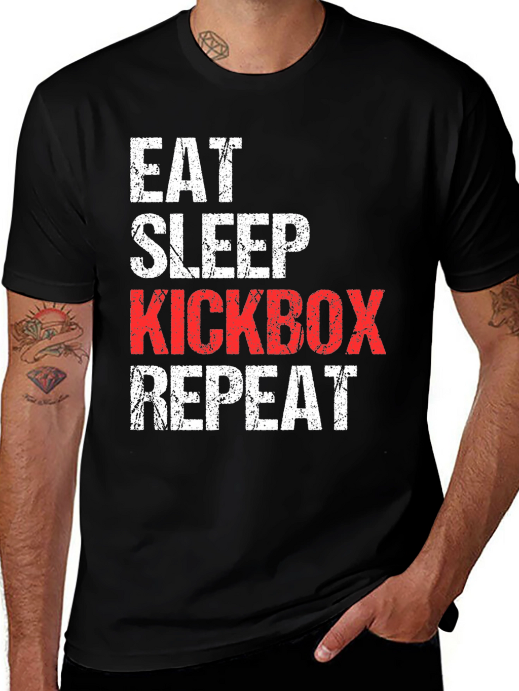 Eat Sleep Kickbox Repeat T-Shirt