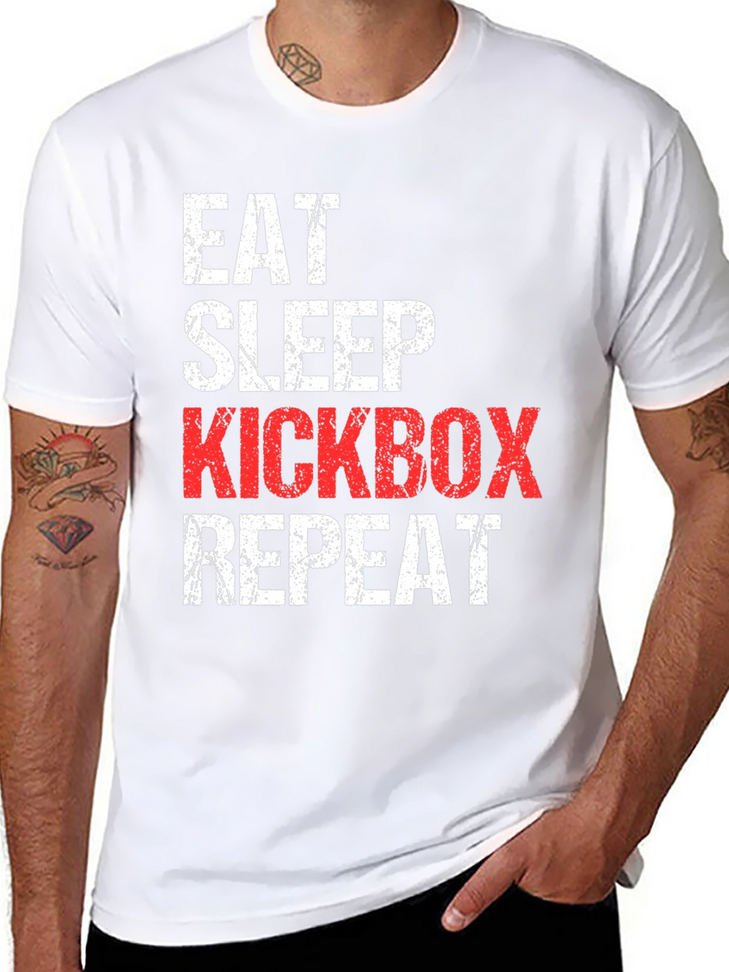 Eat Sleep Kickbox Repeat T-Shirt