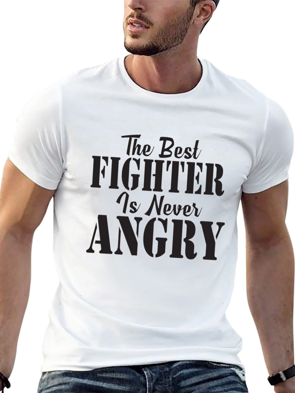 The Best Fighter is Never Angry Graphic Tee