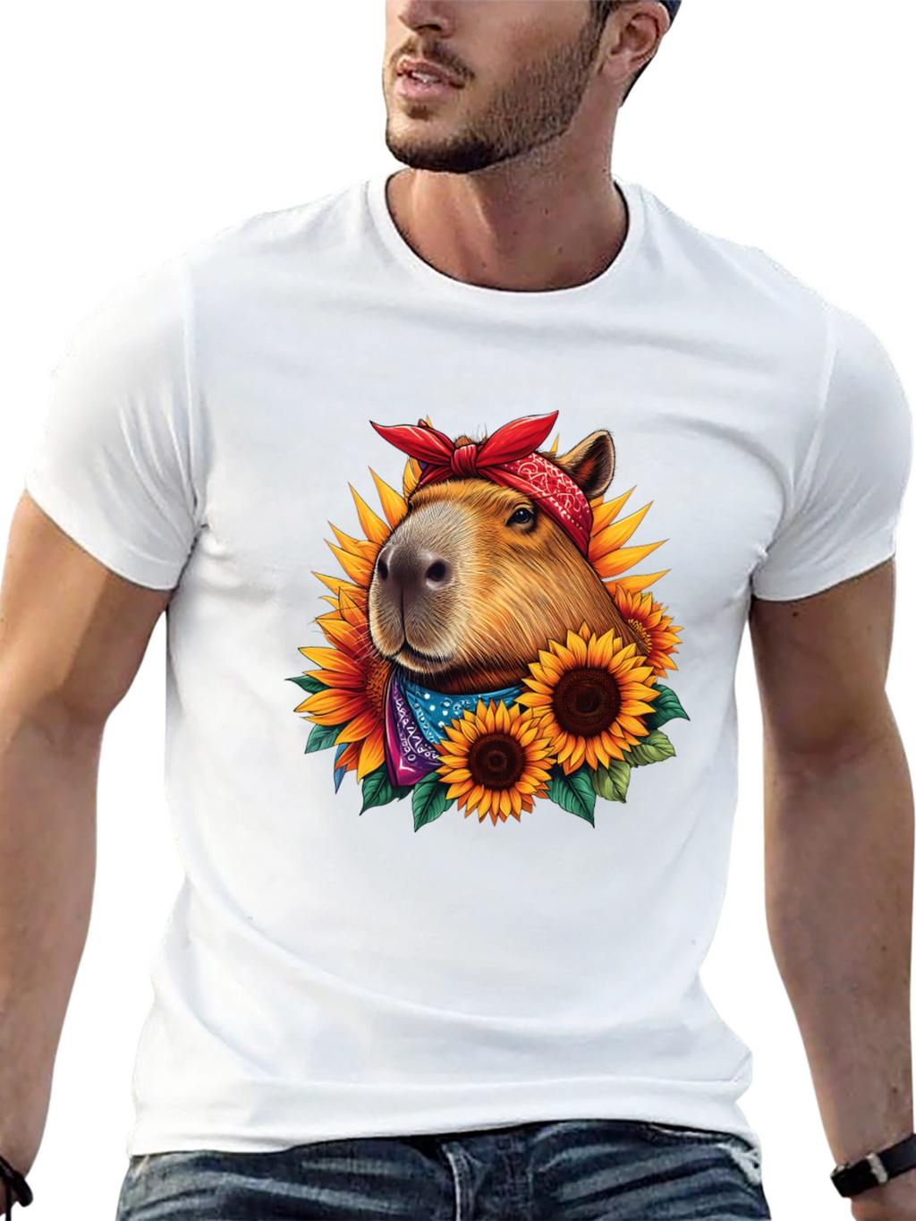 Capybara Sunflower T-Shirt