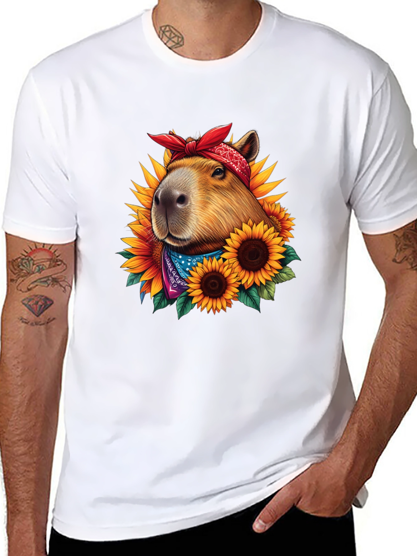 Capybara Sunflower T-Shirt
