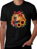 Capybara Sunflower T-Shirt