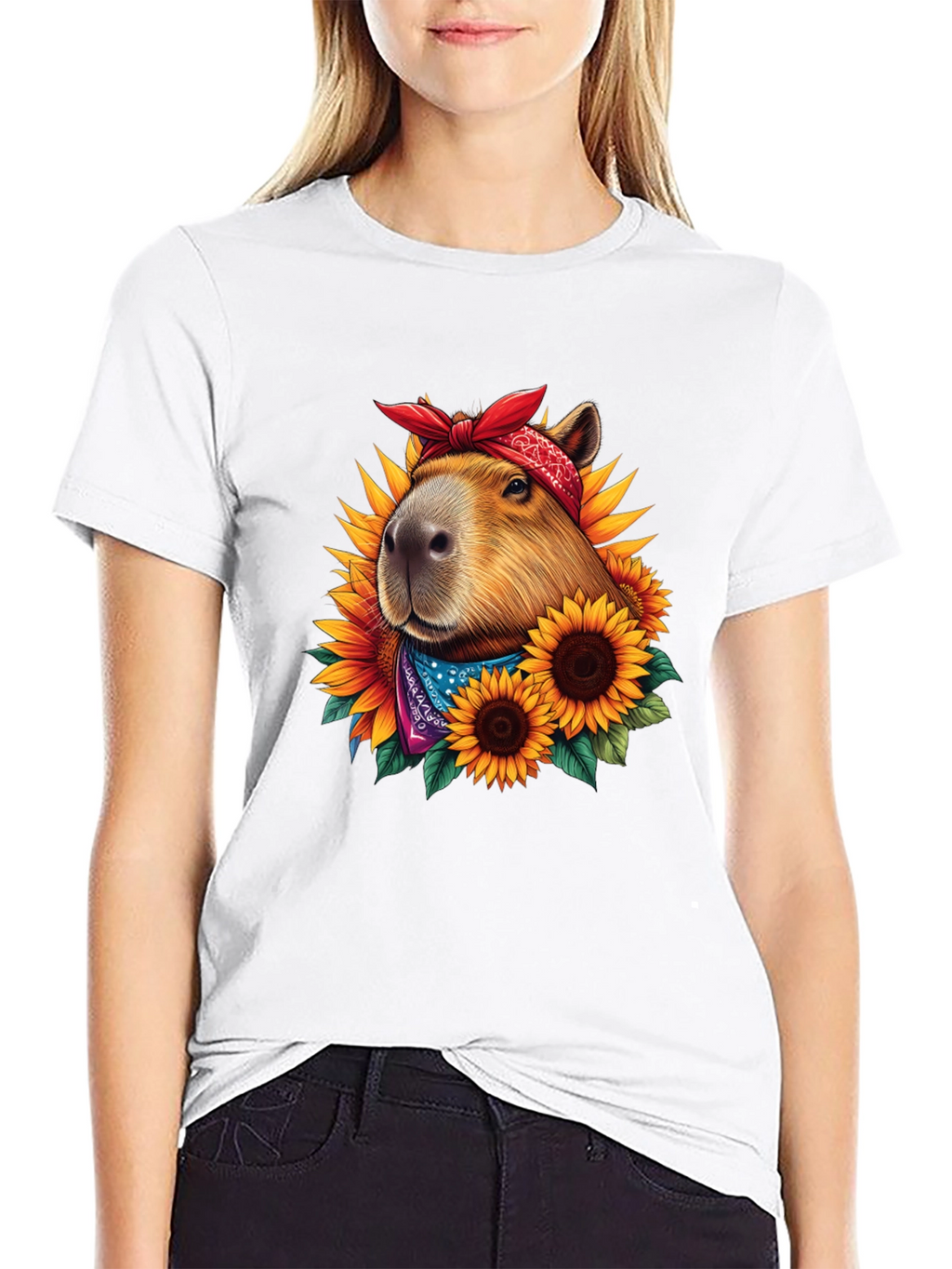 Capybara Sunflower T-Shirt
