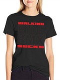 Walking Ride BMX Sucks Graphic Tee - Black