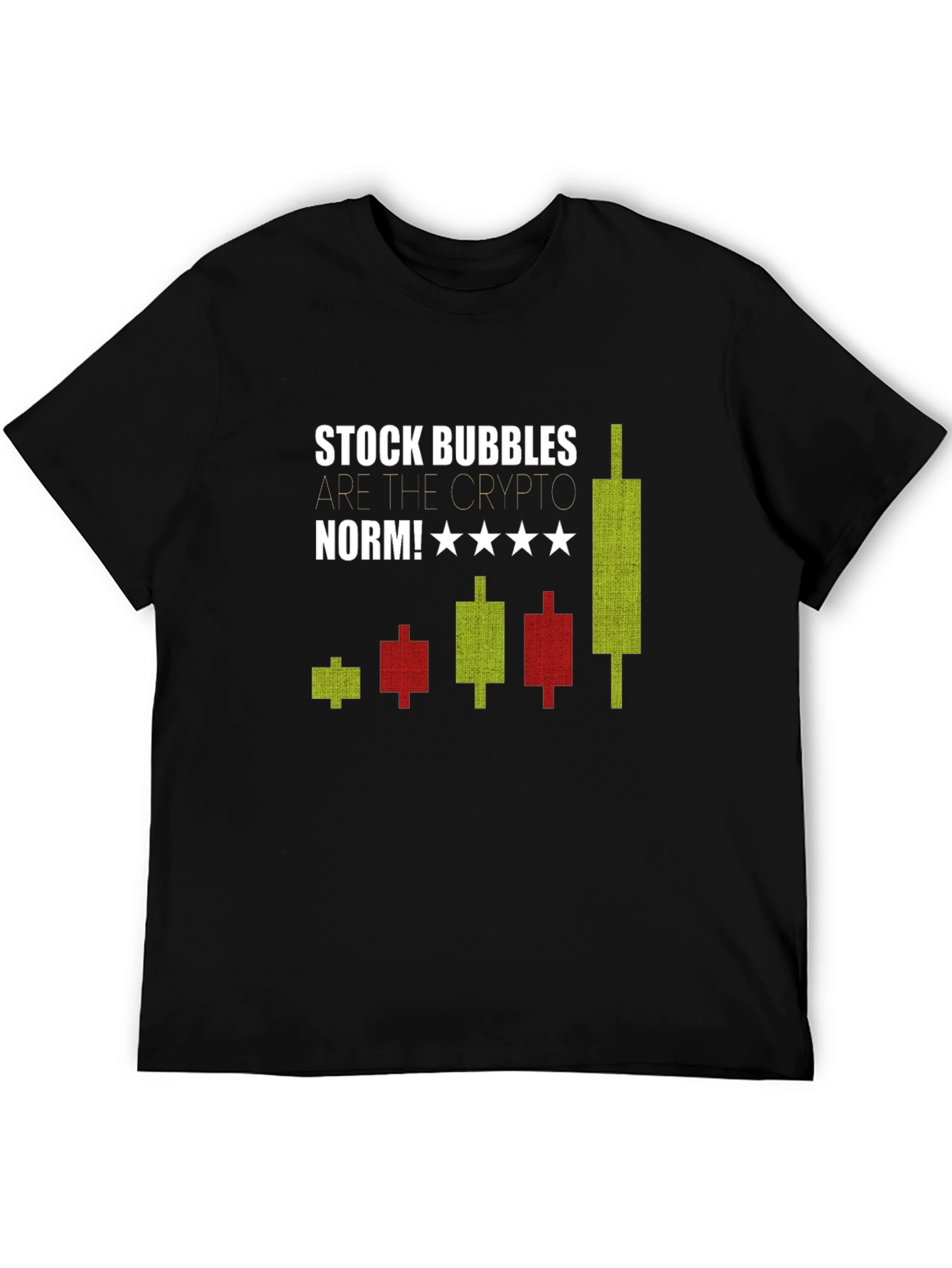 Stock Bubbles Crypto Tee - Mens Black Graphic T-Shirt