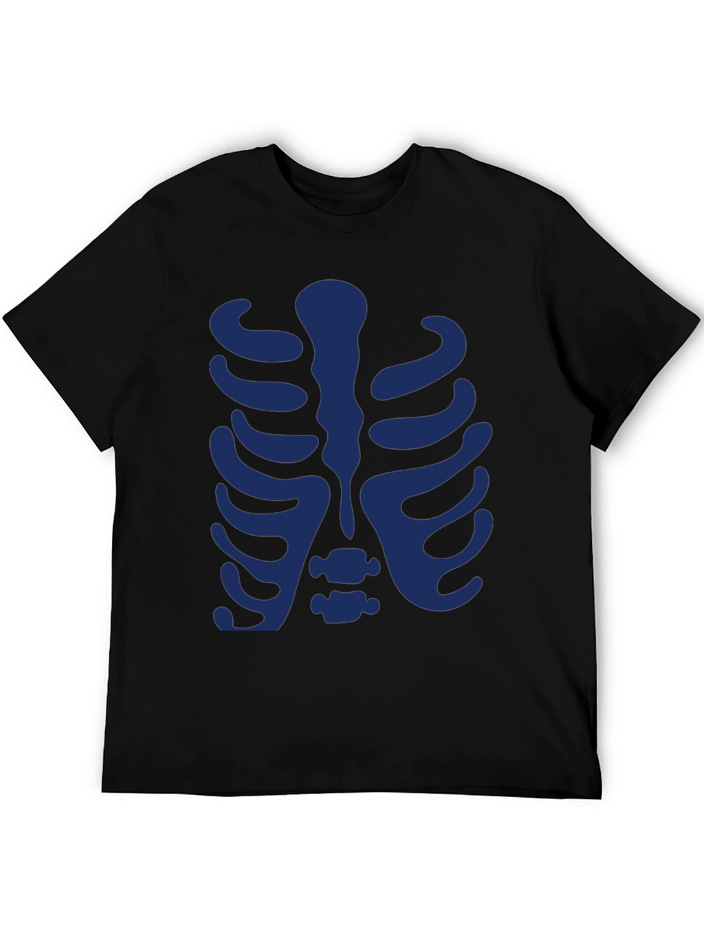 Skeleton Rib Cage Graphic Tee - Black