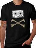 Cassette Bones T-Shirt - Rock & Roll Pirate Style