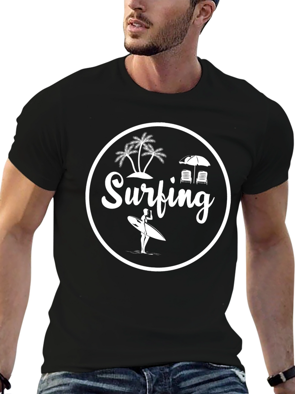 Surfing Graphic Tee - Beach Lifestyle T-Shirt