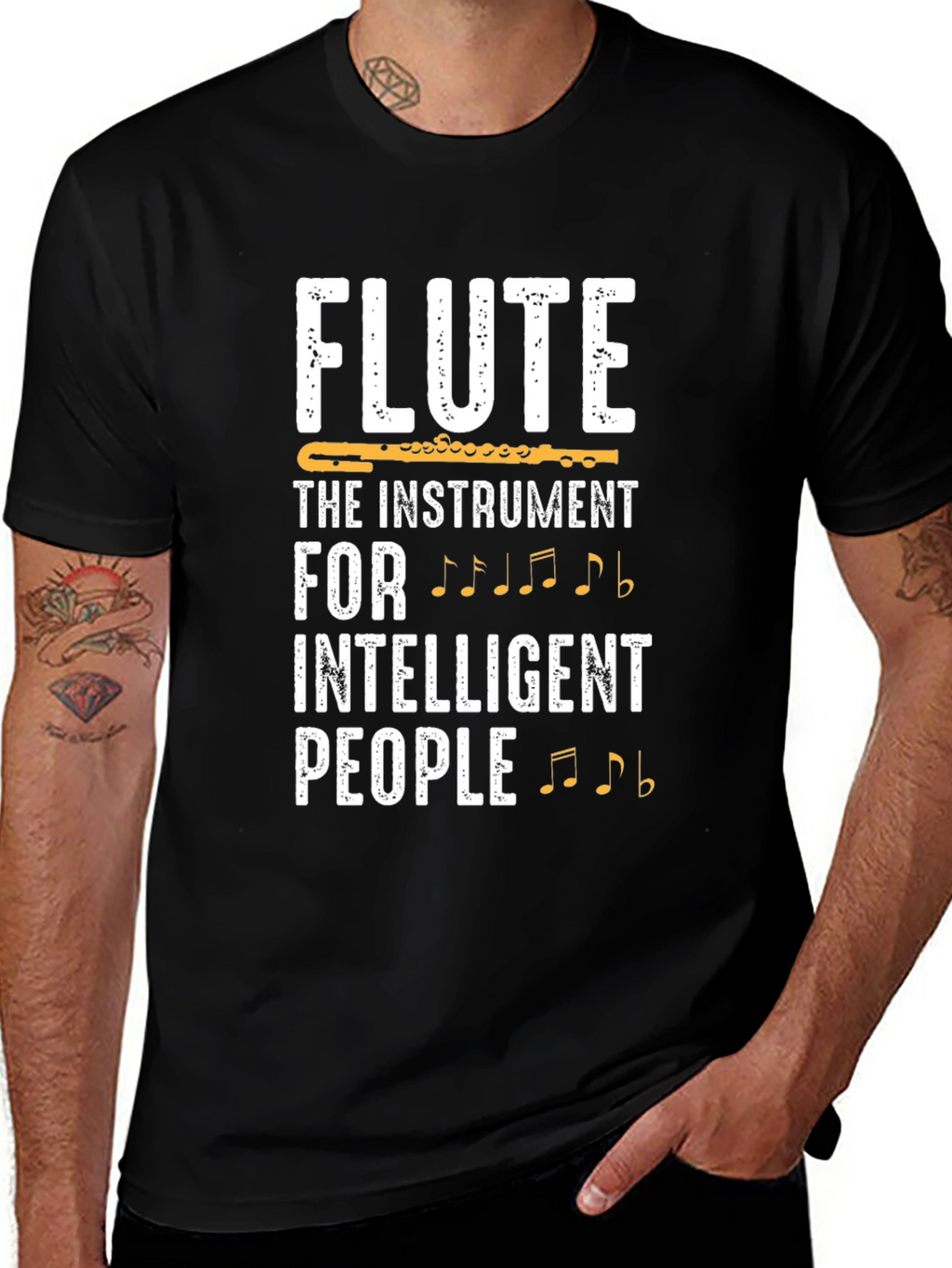 Flute Instrument T-Shirt - Intelligent People Tee