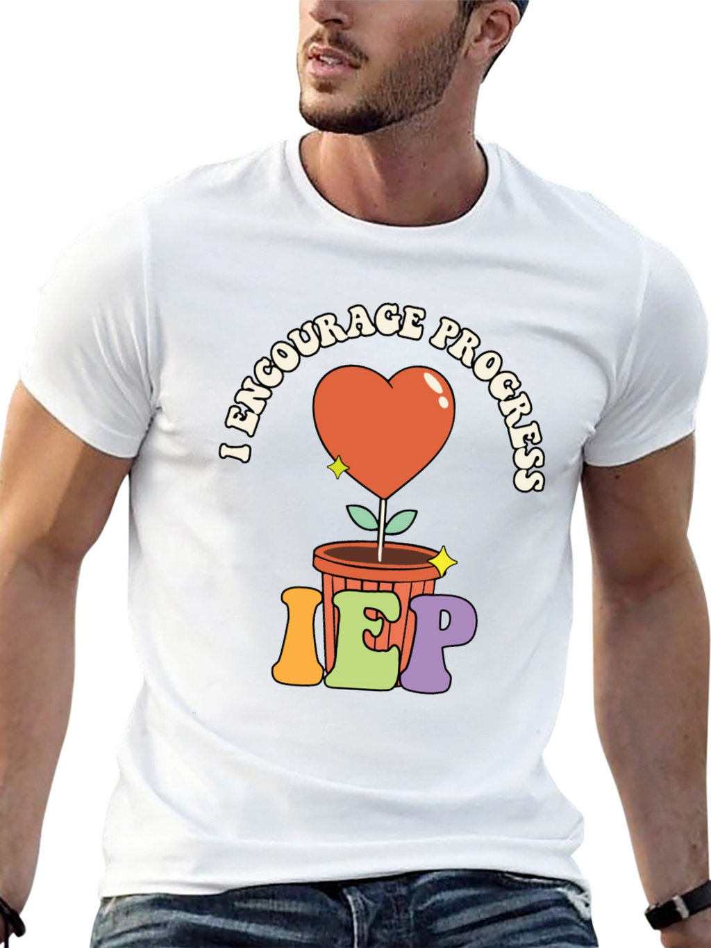 I Encourage Progress IEP Heart T-Shirt