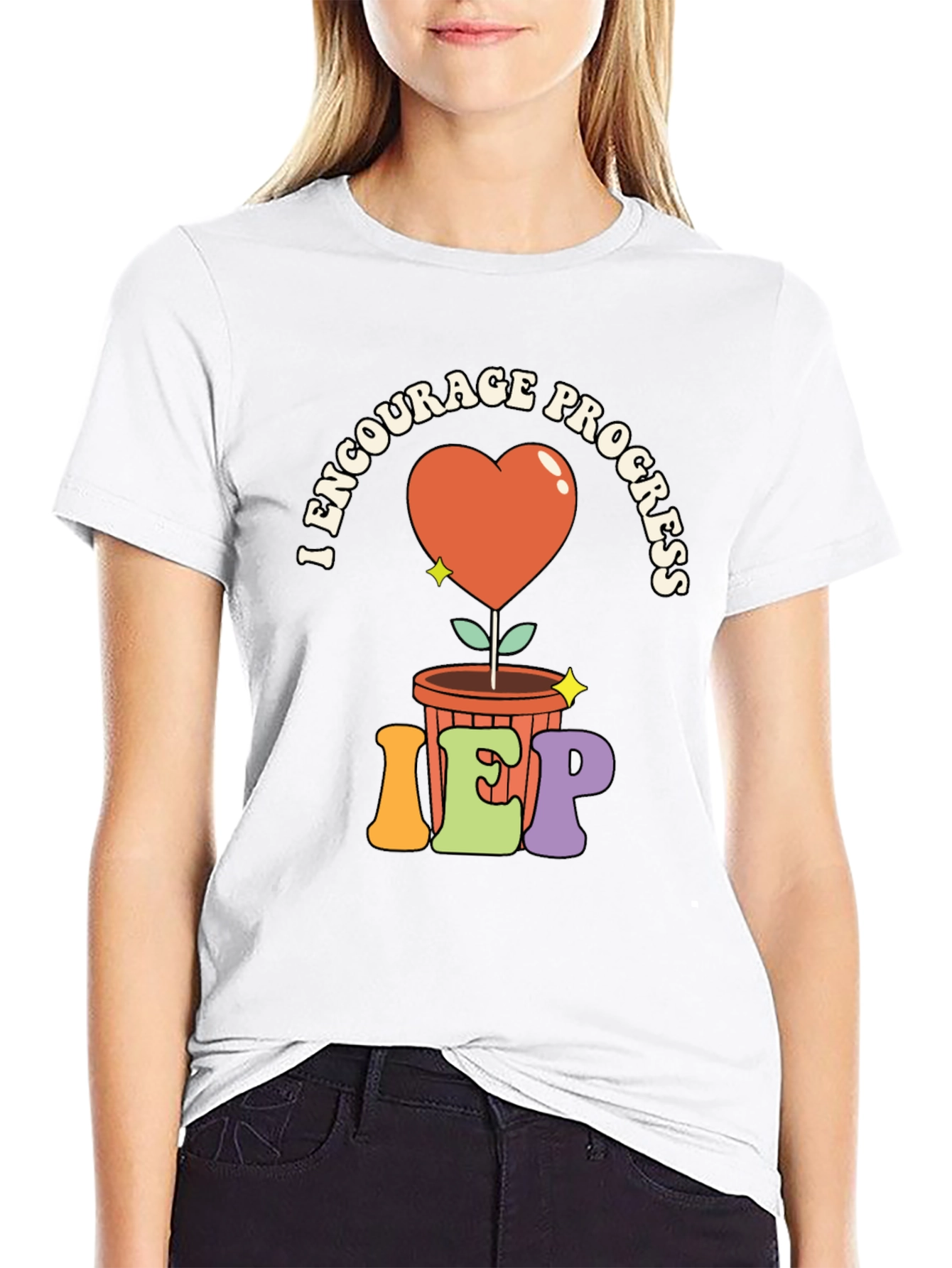 I Encourage Progress IEP Heart T-Shirt