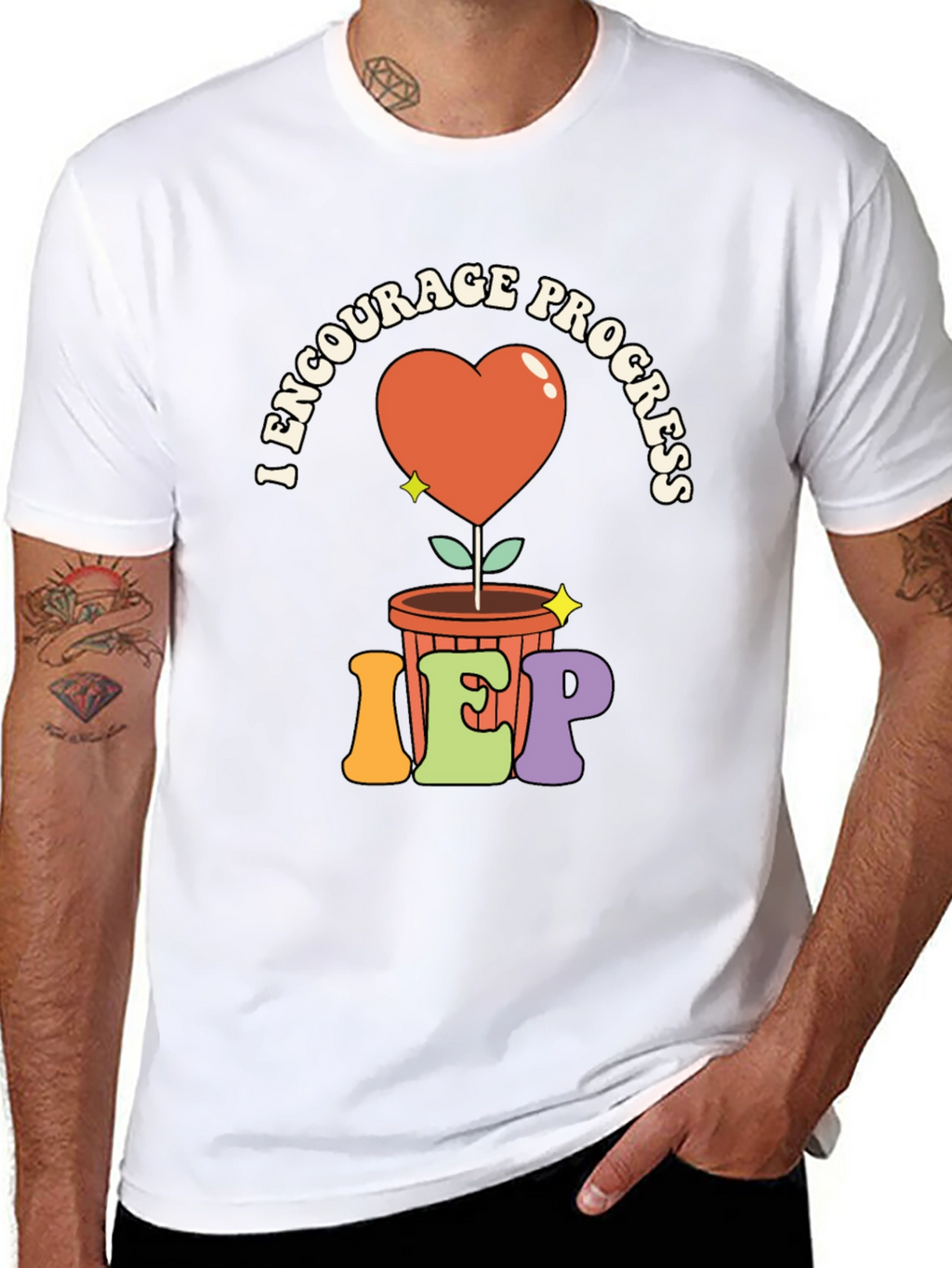 I Encourage Progress IEP Heart T-Shirt