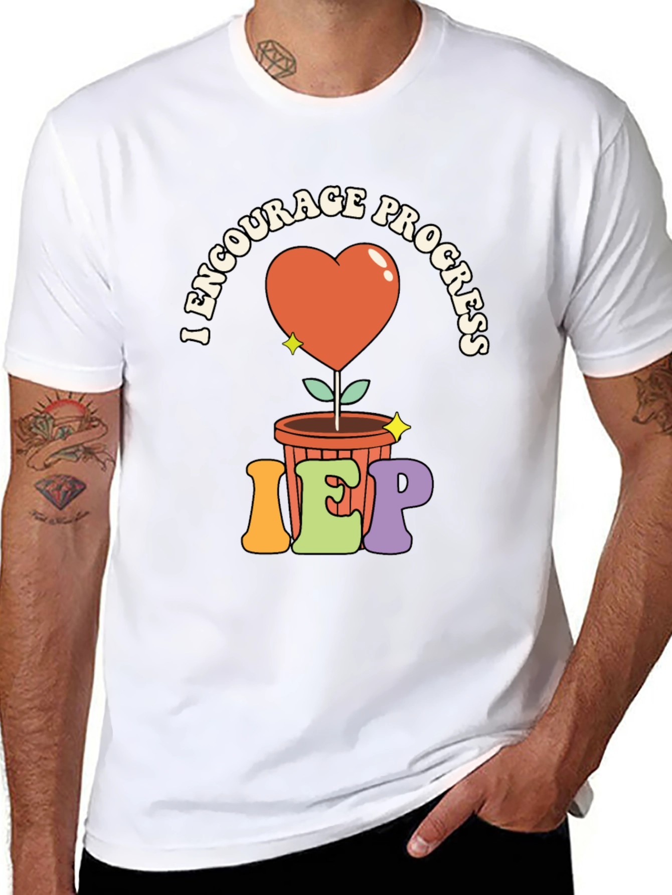 I Encourage Progress IEP Heart T-Shirt