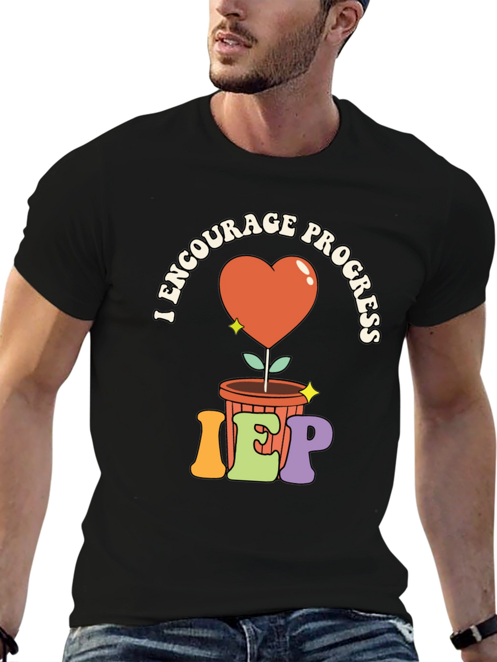 I Encourage Progress IEP Heart T-Shirt