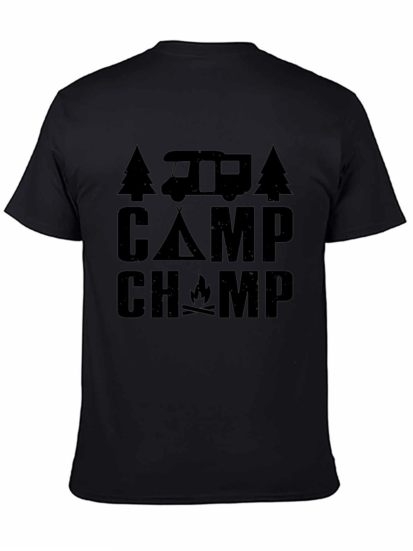 Camp Champ Graphic Tee - Camping Adventure Shirt