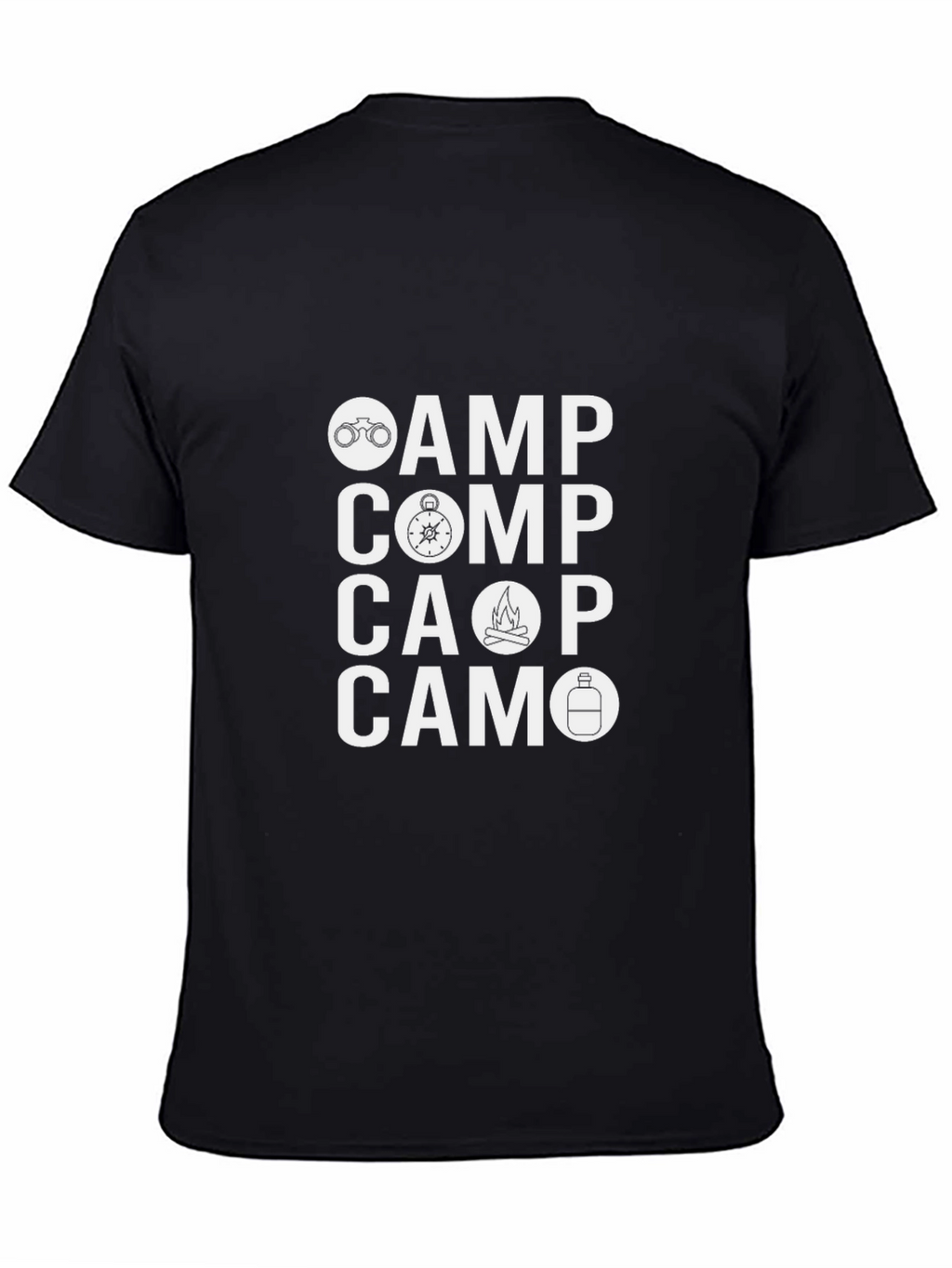 Camping Graphic Tee - Camp Comp Cap Camo