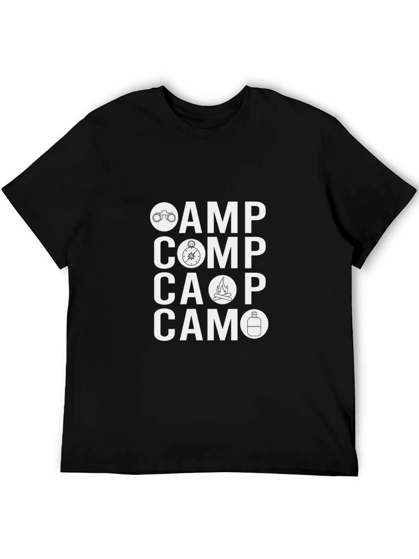 Camping Graphic Tee - Camp Comp Cap Camo
