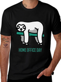 Home Office Day Sloth Graphic T-Shirt