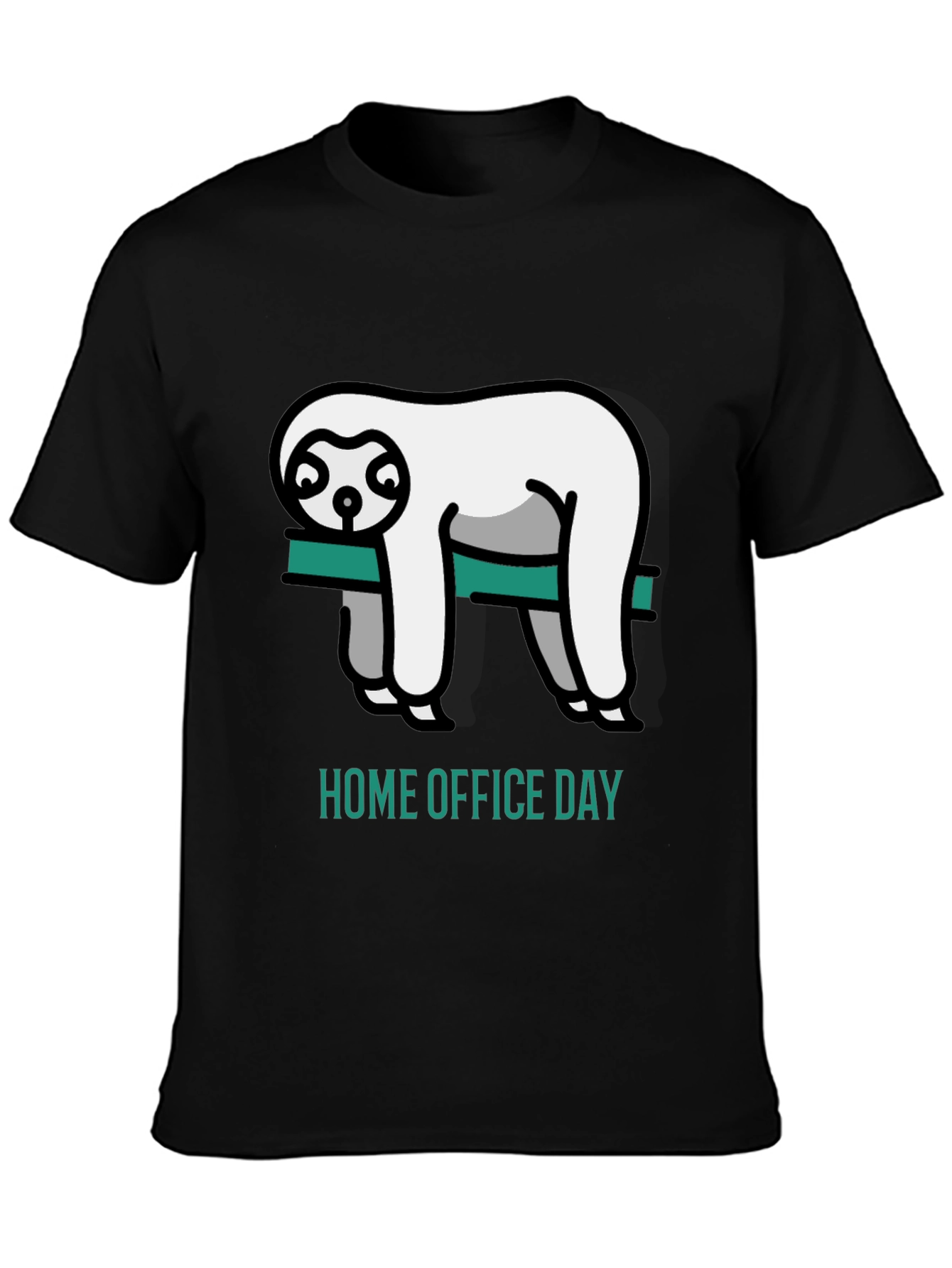 Home Office Day Sloth Graphic T-Shirt