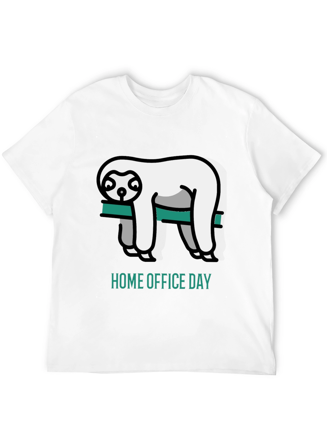 Home Office Day Sloth Graphic T-Shirt