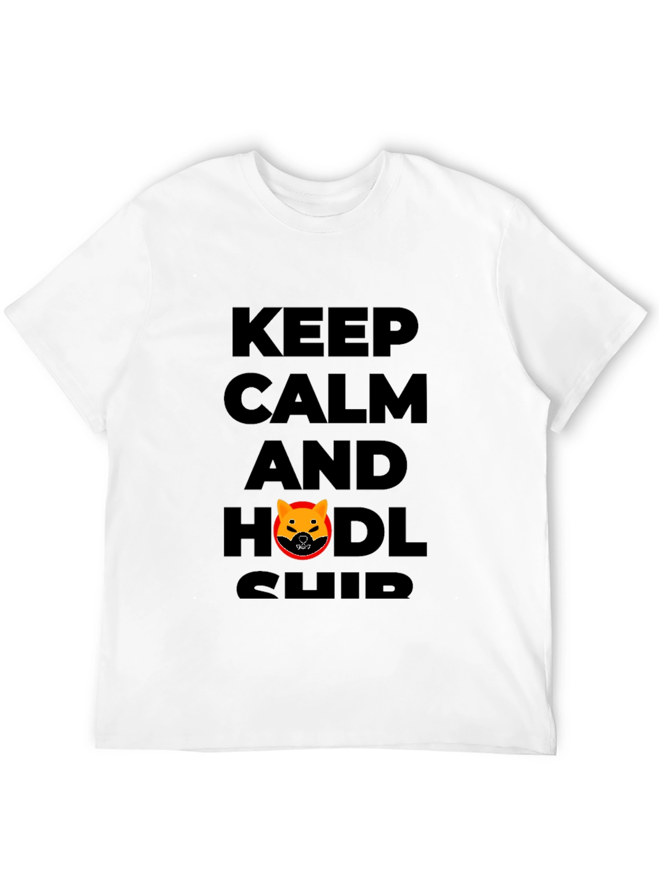 Keep Calm HODL SHIB T-Shirt - Black