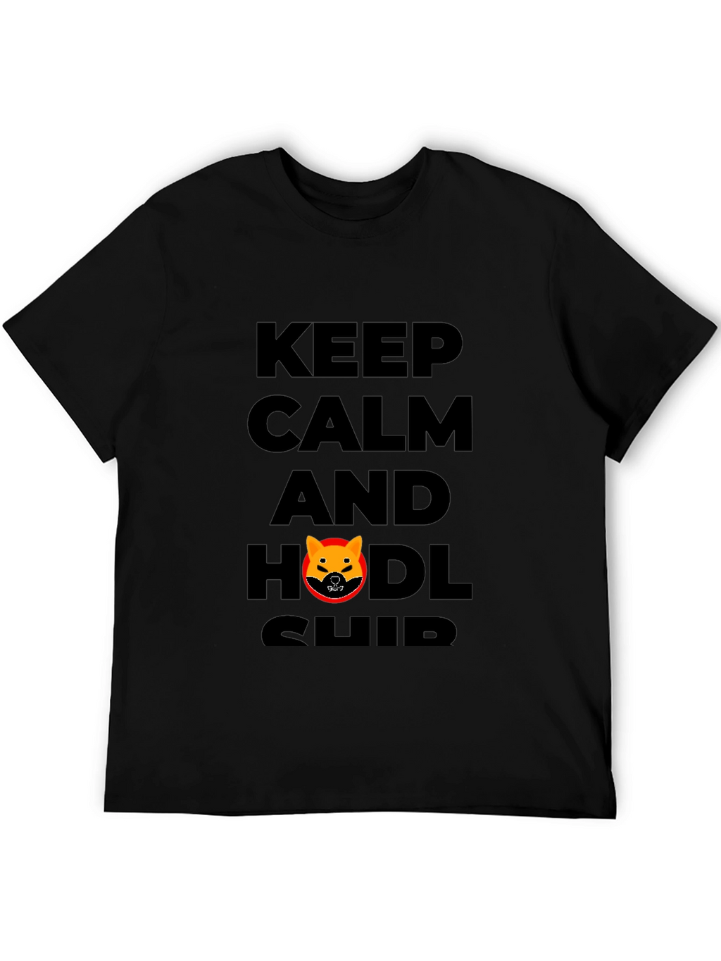 Keep Calm HODL SHIB T-Shirt - Black