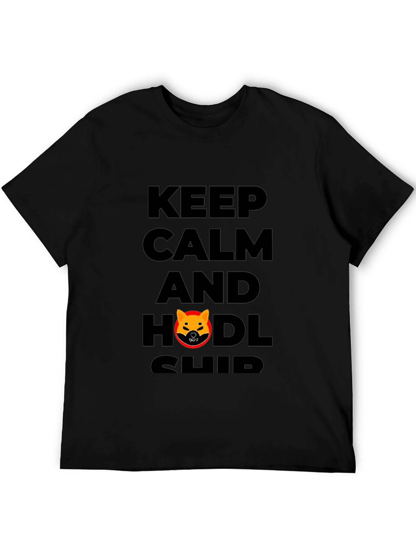 Keep Calm HODL SHIB T-Shirt - Black